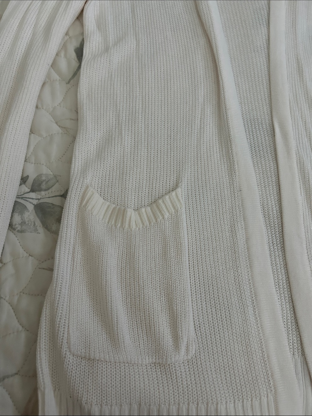 Open-Front Ribbed Cardigan Sweater - Picture 2 of 3